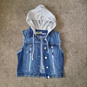 Y2K Hooded Jean Vest